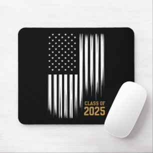 Class Of 2025 Senior American Flag Graduation Mouse Pad
