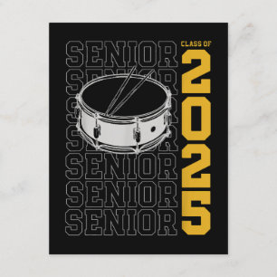 Class of 2025 Senior Drums for Drummer Or Percussi Enclosure Card