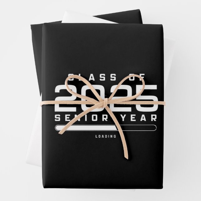 Class of 2025 Senior Year Loading Senior 2025  Wrapping Paper Sheet (In situ)