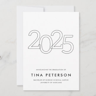 Class of 2025 Simple Graduation Announcement