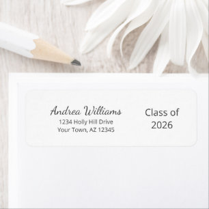 Class of 2025 Simple Graduation Return Address Label