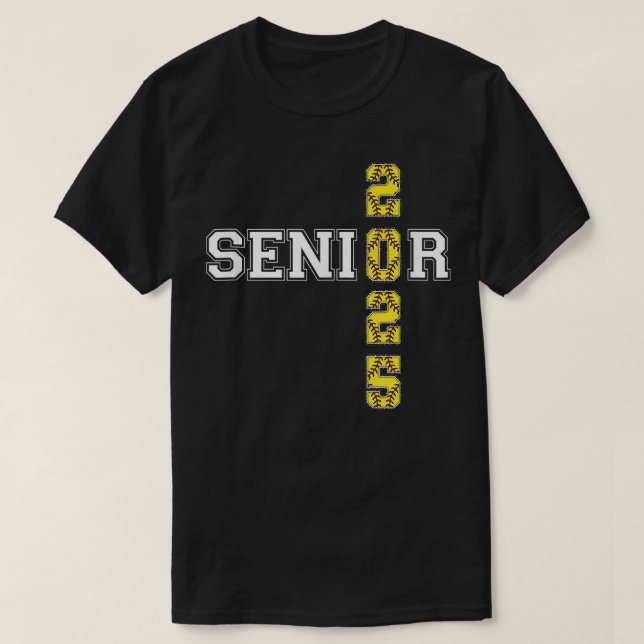 Class Of 2025 Softball Senior Graduation Graduate  T-Shirt (Design Front)
