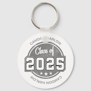Class of 2025 Vintage Graduate Name Key Ring