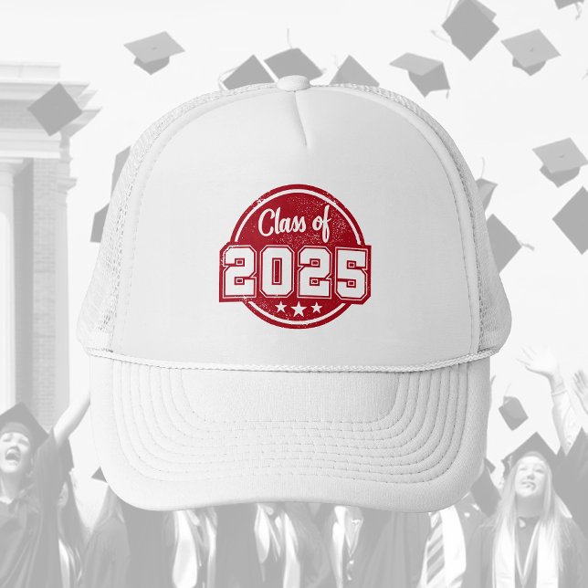Class of 2025 Vintage Red Badge Trucker Hat (Creator Uploaded)