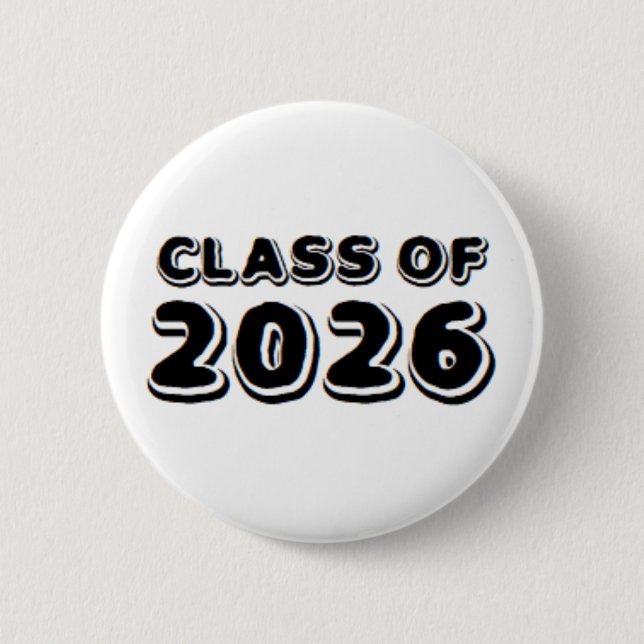class of 2026 6 cm round badge (Front)