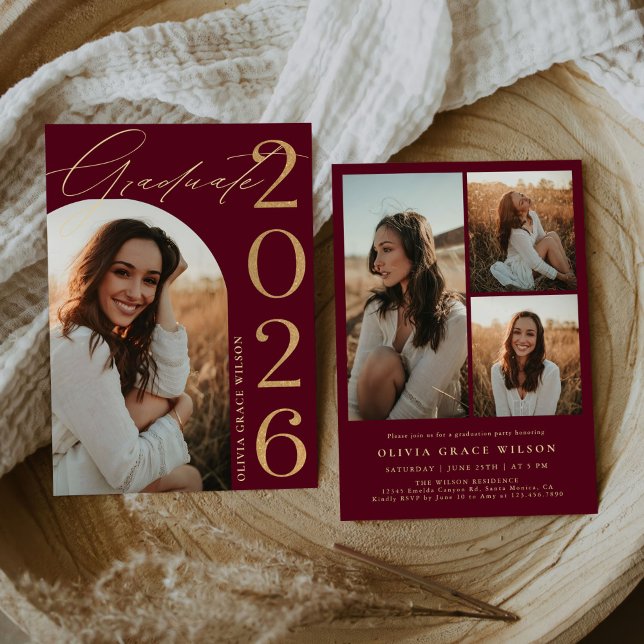 Class of 2026 Arch Photo Graduation Party Invitation (Creator Uploaded)