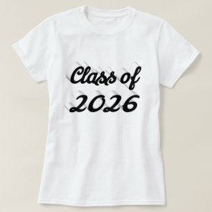 Class of 2026 black script graduation T-Shirt