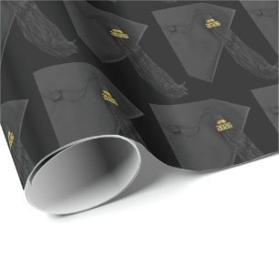 Class of 2026 Black Tassel Dignified Graduation Wrapping Paper