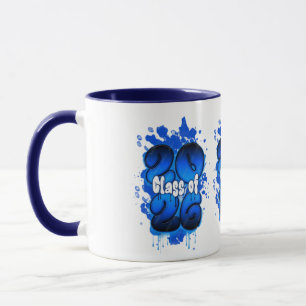 Class of 2026 Blue Graffiti Graduation Mug Styli