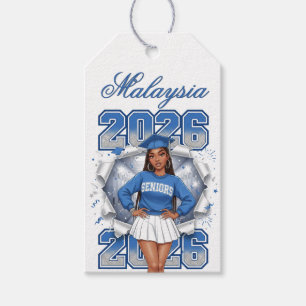 Class of 2026 Blue & Silver Senior Graduation  Gift Tags
