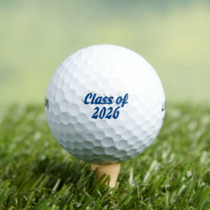 Class of 2026 blue text  graduation  golf balls