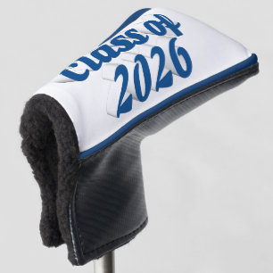 Class of 2026 blue text graduation  golf head cover