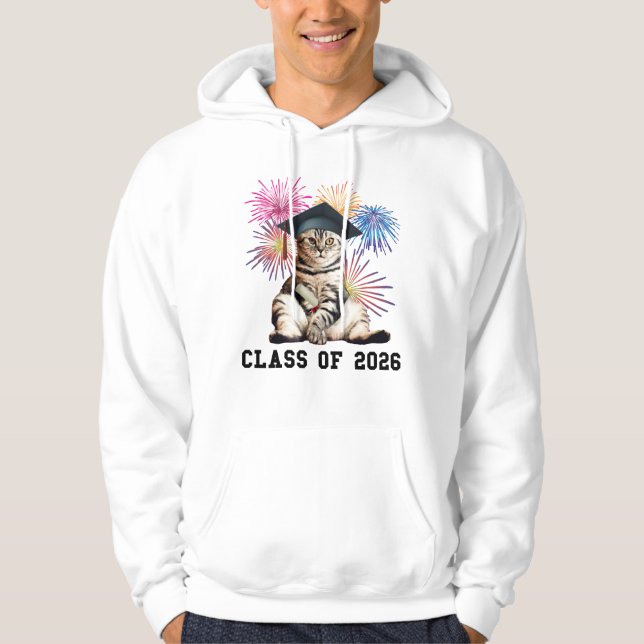 Class Of 2026 Cat Lover Hoodie (Front)