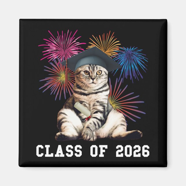 Class Of 2026 Cat Lover Magnet (Front)