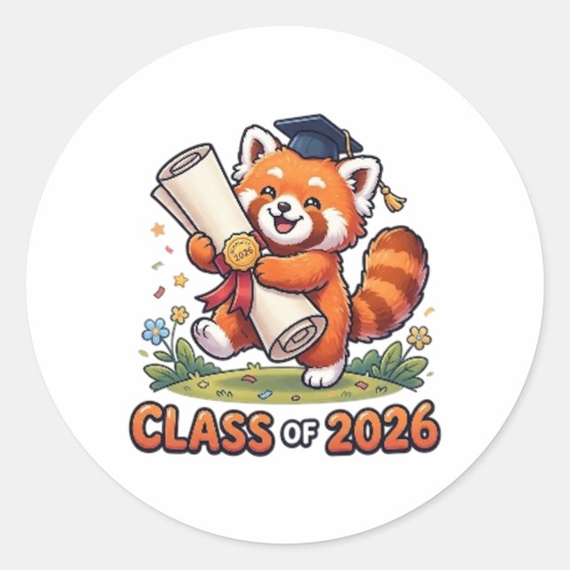 CLASS OF 2026 CLASSIC ROUND STICKER (Front)