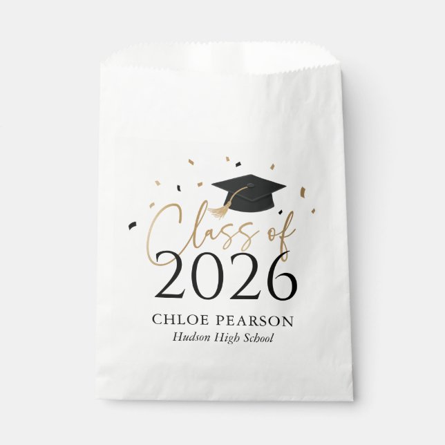 Class of 2026 Confetti Graduation  Favour Bag (Front)