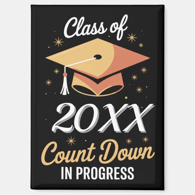 Class Of 2026 Count Down In Progress Personalised  Magnet (Front)