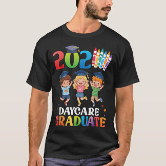 Class Of 2026 Daycare Graduate Jumping Crayon T-Shirt