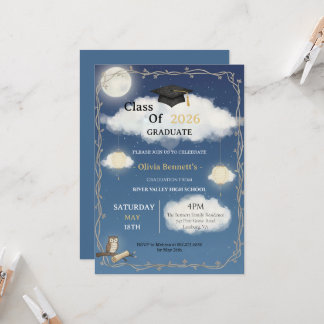 Class of 2026 Die Cut Graduation Invitation