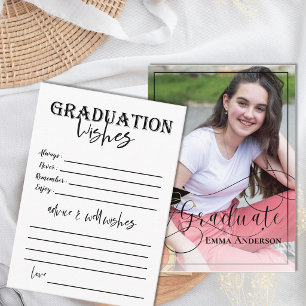 Class of 2026 Elegant Photo Graduation Advice Card