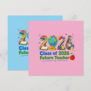 Class of 2026 Future Teacher School Supplies Art Holiday Card