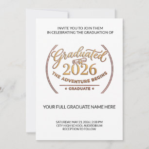 Class of 2026 Gold Invitation Invitación Oro