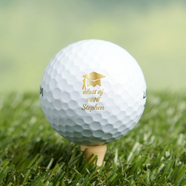 Class of 2026 Gold Monogram | Name Golf Balls (Insitu Tee)