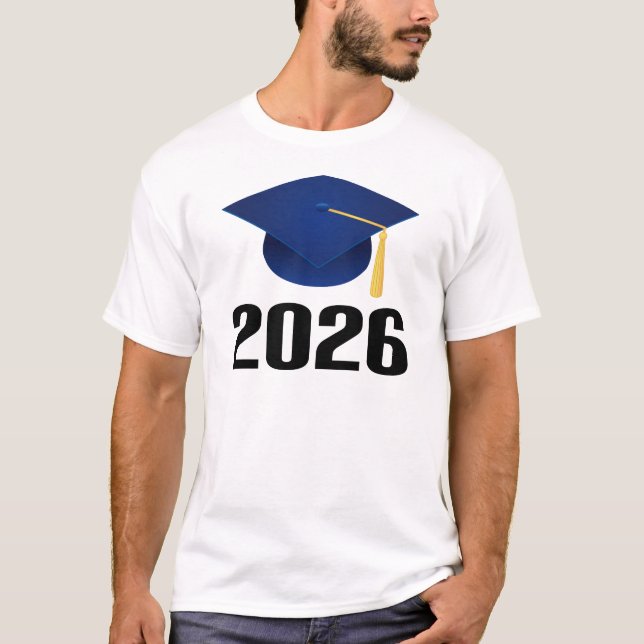 Class of 2026 Graduate Hat Gift T-Shirt (Front)
