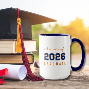 Class of 2026 Graduate Minimalist Bold Modern Mug