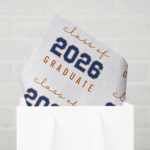 Class of 2026 Graduate Minimalist Bold Modern Tissue Paper