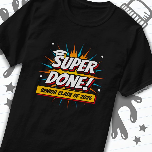 Class of 2026 Graduate Super Comic Senior 2026 T-Shirt (Creator Uploaded)