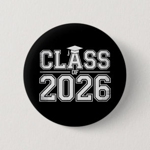 Class Of 2026 Graduation 26 Graduate Vintage 6 Cm Round Badge
