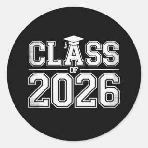 Class Of 2026 Graduation 26 Graduate Vintage Classic Round Sticker