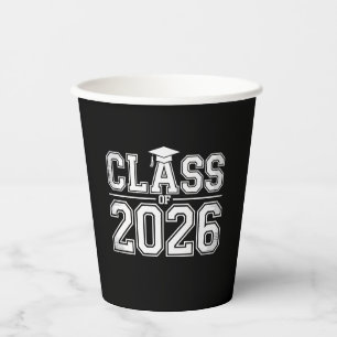 Class Of 2026 Graduation 26 Graduate Vintage Paper Cups