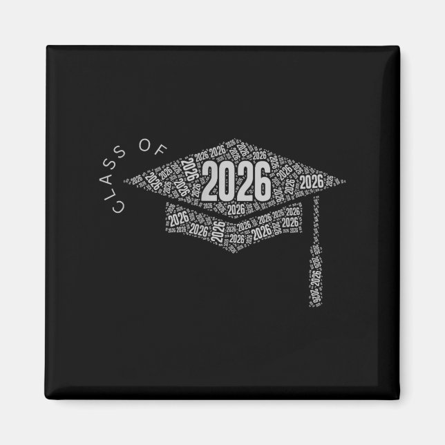 Class of 2026 graduation cap  magnet (Front)