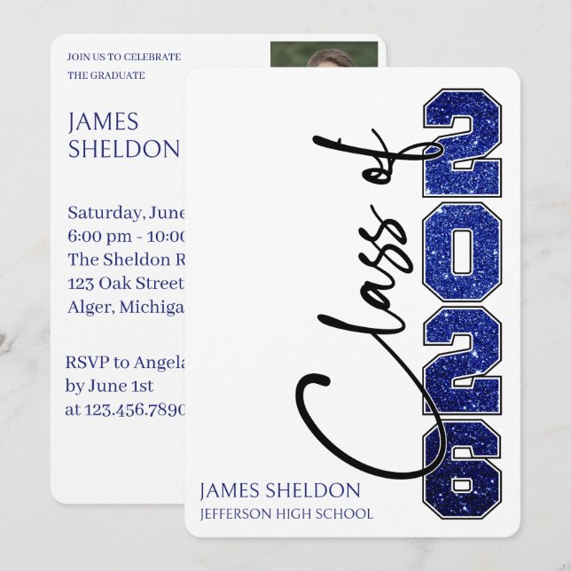 Class of 2026 Graduation Celebration Invitation  (Front/Back)