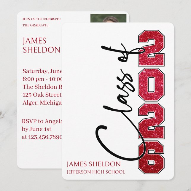 Class of 2026 Graduation Celebration Invitation  (Front/Back)