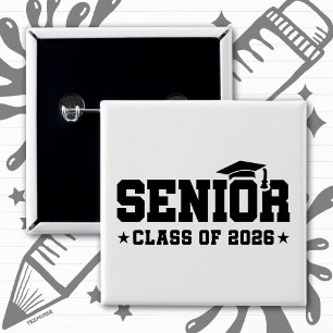 Class of 2026 Graduation High School Senior 2026 15 Cm Square Badge