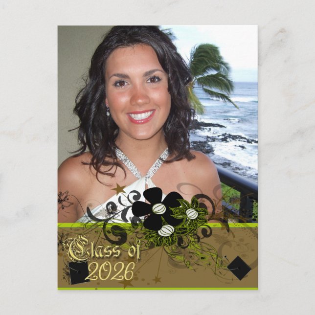 Class of 2026 Graduation Open House Invitation Postcard (Front)