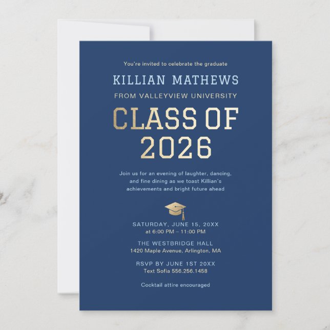 Class of 2026 Graduation Party Invitation (Front)
