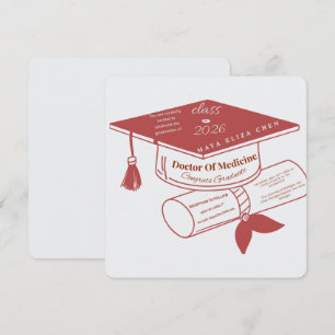Class of 2026 Graduation Party Invitation Doctor