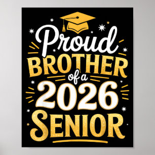 Class of 2026 graduation proud brother of a 2026 poster