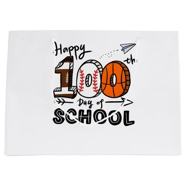 Class of 2026 Graduation School Baseball  Large Gift Bag (Front)