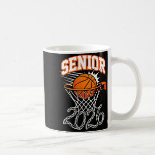 Class of 2026 graduation senior 26 basketball coffee mug
