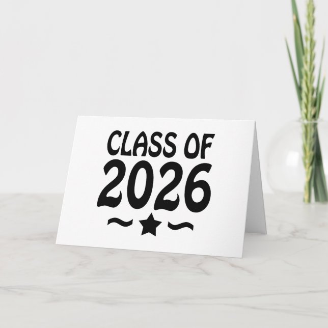 Class of 2026 Graduation Star Card (Front)