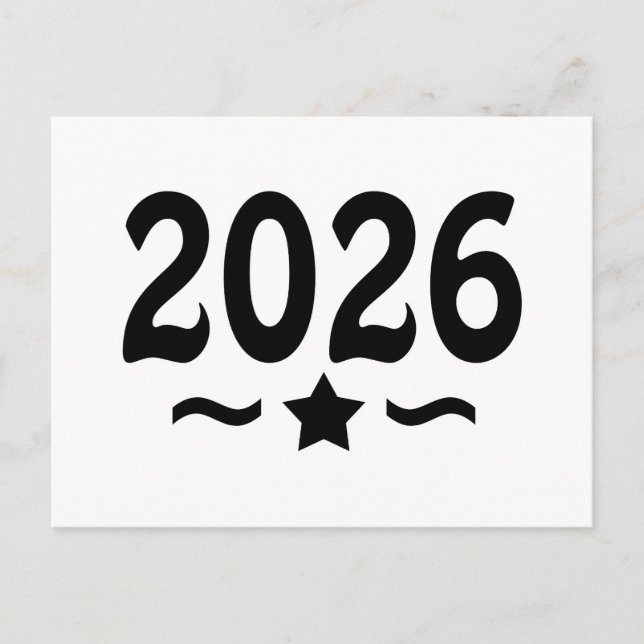 Class of 2026 Graduation Star Postcard (Front)