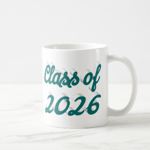 Class of 2026 green script  graduation  coffee mug