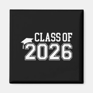 Class of 2026 high school senior graduation cap magnet