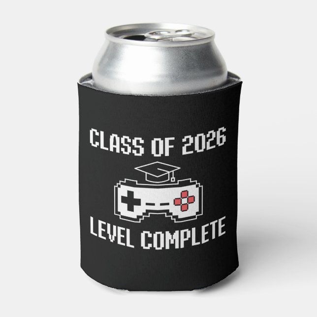 Class Of 2026 Level Complete Gaming Graduation Can Cooler (Can Front)