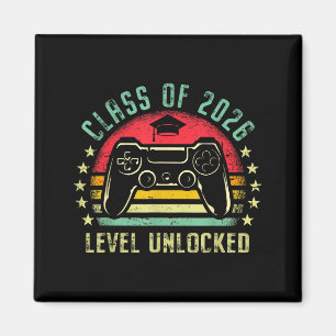 Class of 2026 level unlocked video gamer senior magnet
